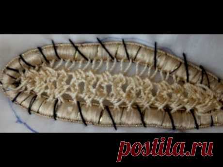 Romanian point lace تعليم غرز اللاسيه الروماني لحشو الفروع - YouTube