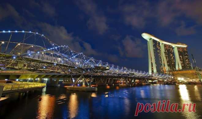Мост, построенный по фен-шуй: Helix Bridge (Сингапур) Это сложнейшее сооружение длиной 280 метров было разработано лучшими специалистами Австралии и стало еще одной яркой визитной карточкой Сингапура. Мост имеет необычный дизайн: спиралевидную обтекаемую форму в виде молекулы ДНК, что символизирует жизнь, целостность и бесконечность. Helix...