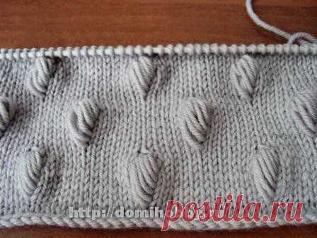 Красивые шишечки спицами