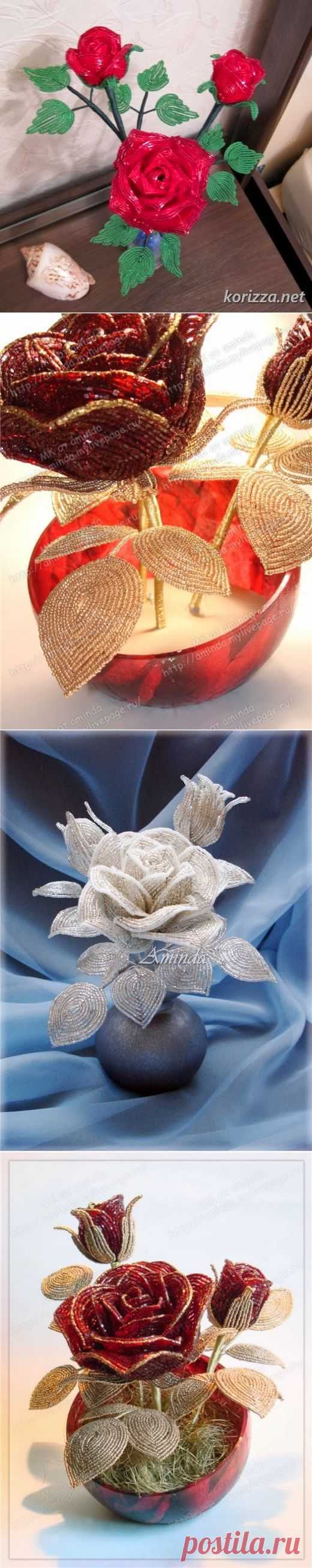 Мастер-класс: Розы из бисера | Корица