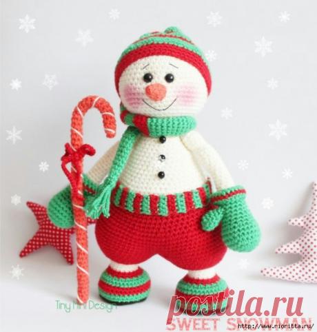 вязаный снеговик