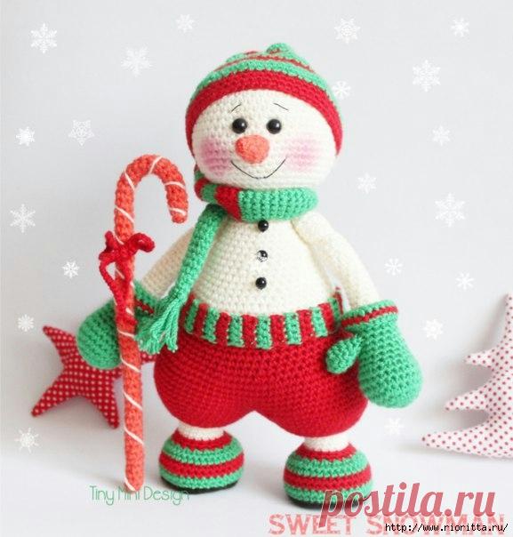 вязаный снеговик