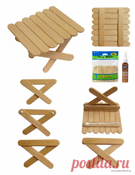 Art Projects for Kids: Popsicle Picnic Table