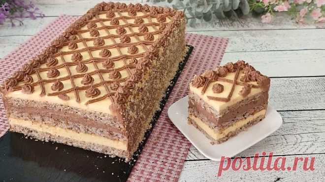 ЛЕГЕНДАРНЫЙ Бакинский торт АПШЕРОН! Быстрый вариант без муки и глютена! Тает во рту!