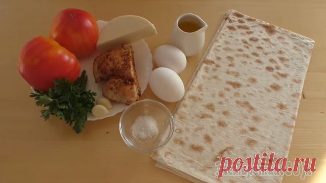 Трубочки из лаваша с мясом на закуску