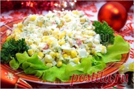 Салат с крабовыми палочками и яблоком – Рецепты. Новогодние рецепты 2016. Салаты на Новый год