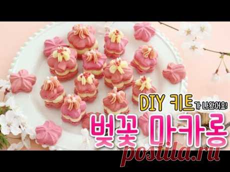 세.젤.예 🌸벚꽃마카롱🌸 만들기 (순설의 베이킹 DIY키트가 출시되었어요!)│순백설탕