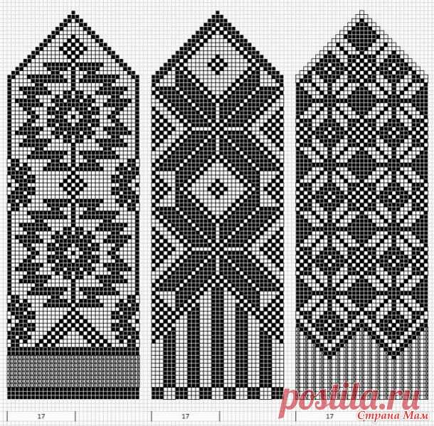 Жаккардовые узоры для варежек - Жаккард - Страна Мам