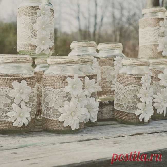 Только глянь какую красоту умелица делает из этого! Теперь смотрю на старые мешки по-другому