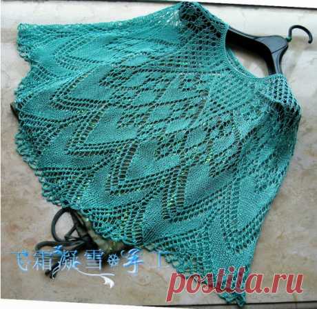 Летнее ажурное пончо спицами. Связать пончо своими руками |