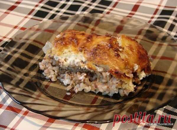 Курица, запеченная с гречкой