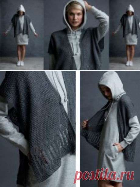 Льняной жилет Pebble Beach Ruana - Вяжи.ру