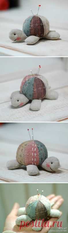 Turtle Patchwork Pincushion