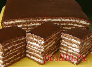 Самые вкусные рецепты: Торт медово-шоколадный с орехами