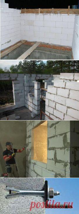 Стена из пеноблоков своими руками: инструкция по монтажу, видео, фото