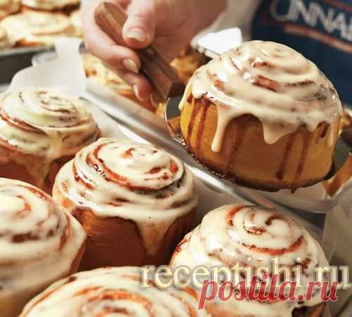 Булочки Синабон с корицей и сливочной помадкой