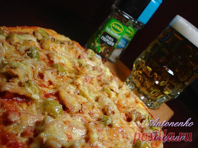 Пицца ( тесто по рецепту Джейми Оливера ).