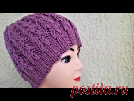 ШАПКА СПИЦАМИ. ОБЪЕМНАЯ И ТЕПЛАЯ. ПОДРОБНЫЙ МАСТЕР КЛАСС. HAT SPOKES. VOLUME AND WARM. MASTER CLASS