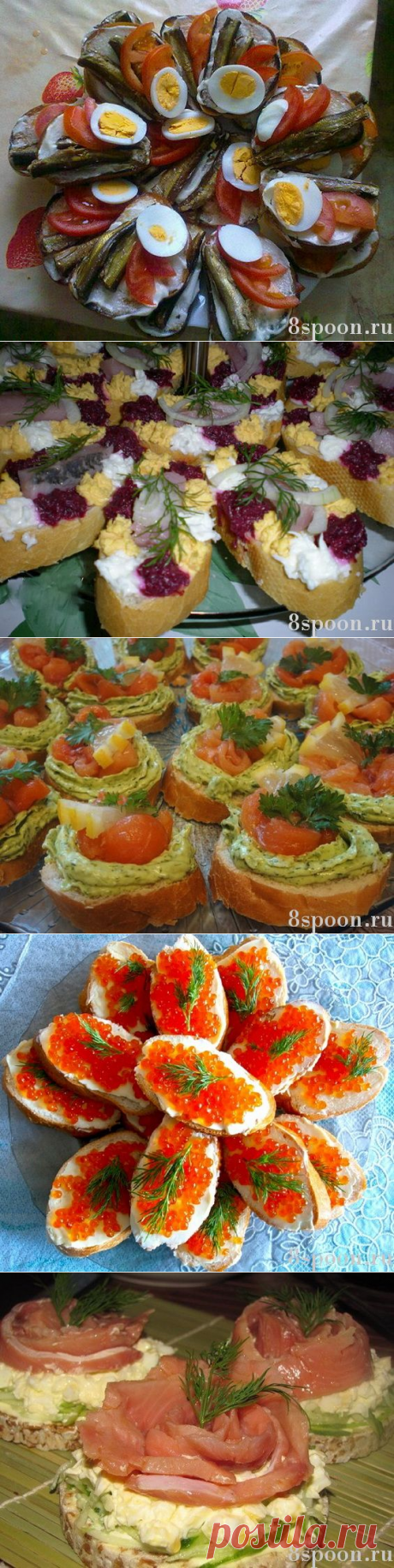 Праздничные бутерброды: вкусные рецепты с фото | 8 Ложек