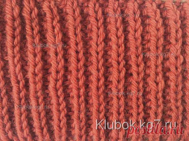 Полуанглийская резинка спицами | Клубок