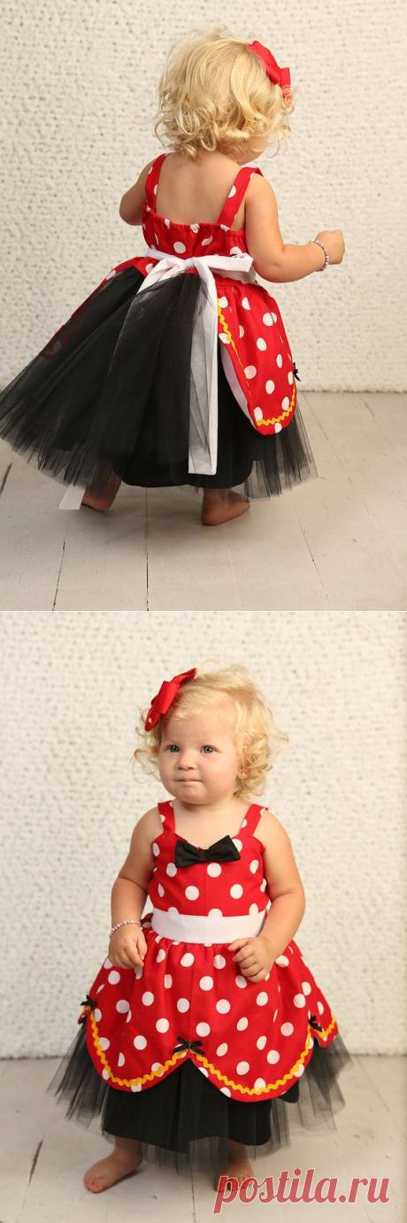 red MINNIE MOUSE dress TUTU Party Dress от loverdoversclothing