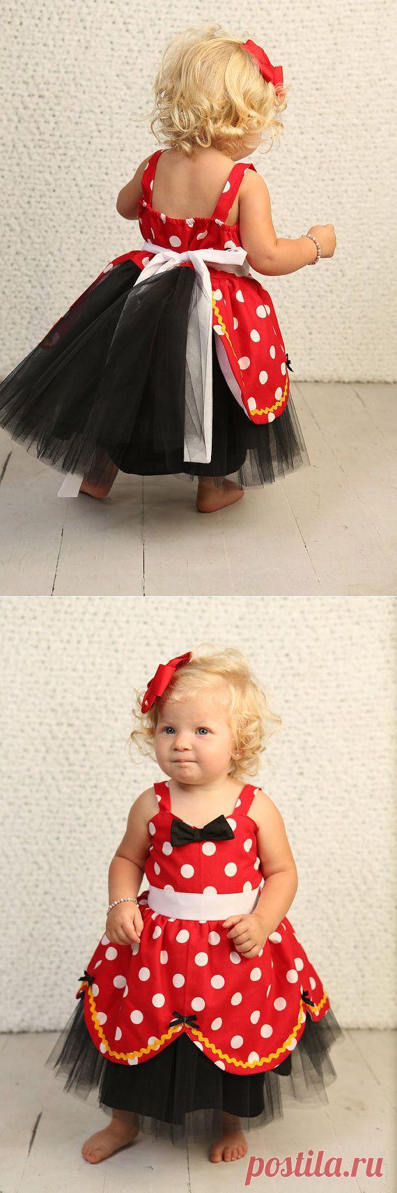 red MINNIE MOUSE dress TUTU Party Dress от loverdoversclothing