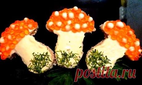 Рецепты вкусных бутербродов с красной икрой на праздничный стол