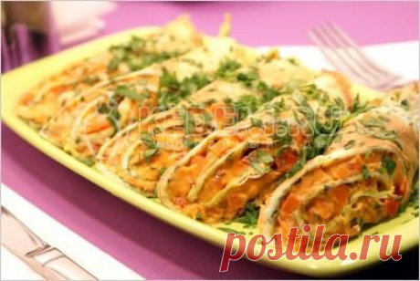 Рулеты из блинов - Рецепты. Закуски. Закуски из яиц, из сыра, из творога