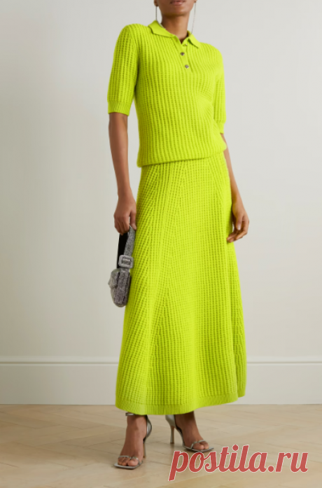 Вязаный костюм из яркой шерсти от Brandon Maxwell | Тепло о вязании | Дзен