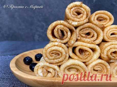 Как я пеку блины без соды, дрожжей и разрыхлителя (с кучей дырочек и очень тонкие получаются) | Просто с Марией | Яндекс Дзен