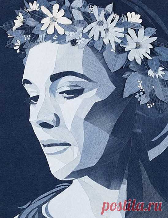 Картины из джинсовой ткани Картины из джинсовой тканиЕсли аппликация кажется вам детским лепетом, то посмотрите на эти работы.Вдохновляйтесь и творите свои маленькие шедевры.И будьте счастливы.