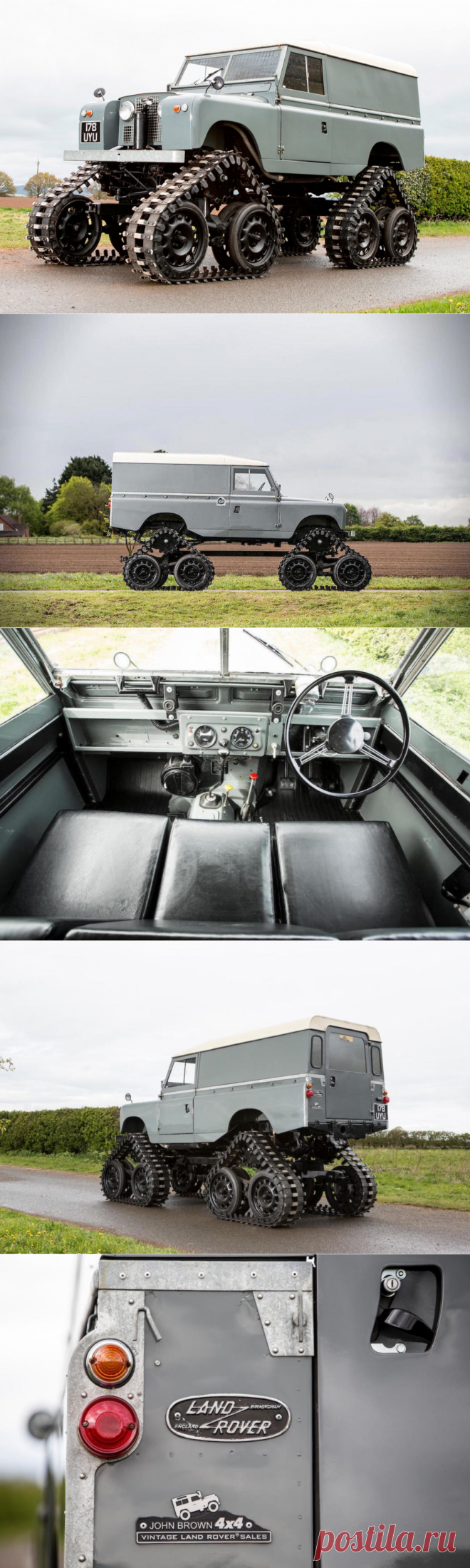 На аукцион в Великобритании выставят раритетный Land Rover 1958 года на гусеничном ходу