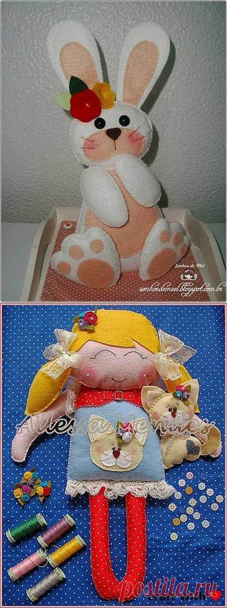 Выкройки игрушек из фетра / Разнообразные игрушки ручной работы / PassionForum - мастер-классы по рукоделию