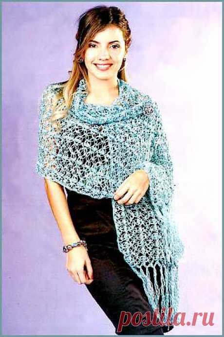 Шарф &quot;Узор соломоновы узелки&quot;. Схема вязания крючком шали. - Схемы вязания палантинов - Схемы для вязания - Уроки вязания крючком - Вязание крючком, мотивы, схемы для вязания крючком