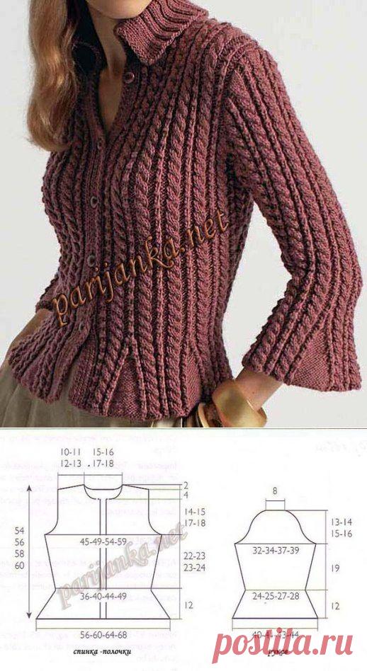 КРАСИВЫЙ ПУЛОВЕР С КОСАМИ