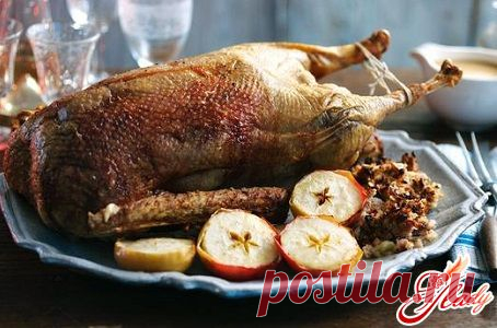 Как приготовить гуся с яблоками: рецепты