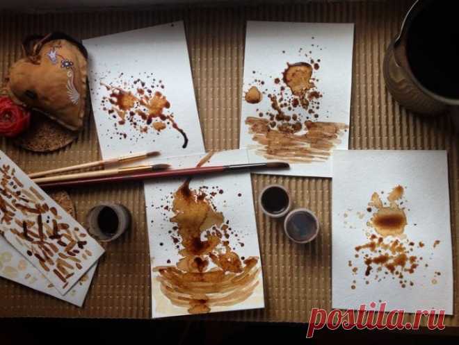 ​Живопись кофейными и чайными растворами