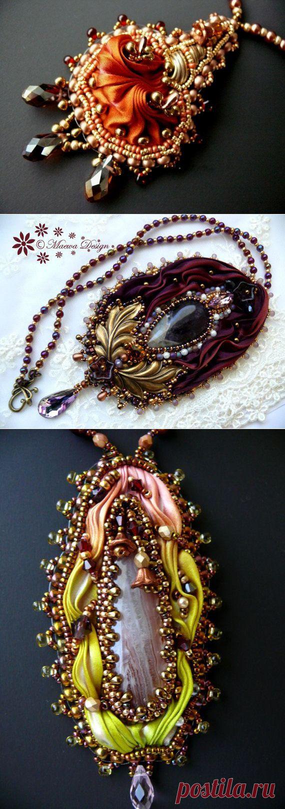 Украшения в технике шибори - Рукоделие