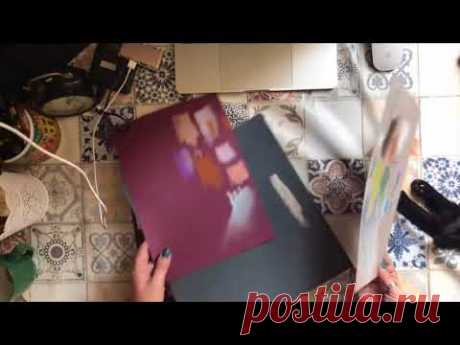 Обзор материалов, сухая пастель, запись прямого эфира в Инстаграм, часть 2