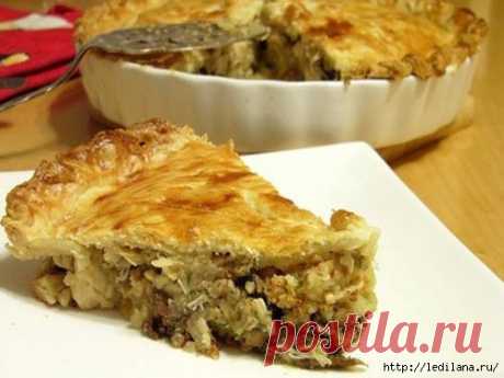 Картофельная запеканка с мясом и грибами