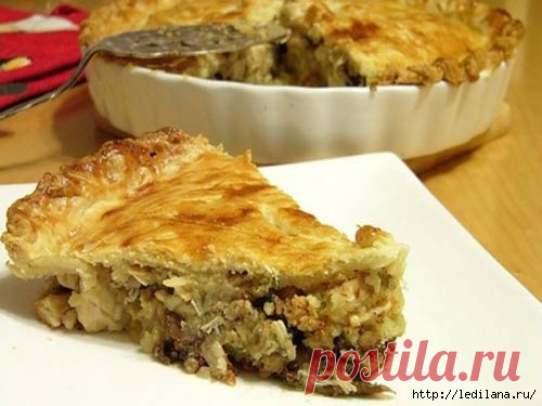 Картофельная запеканка с мясом и грибами