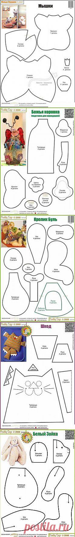 Выкройки игрушек от "Pretty Toys".