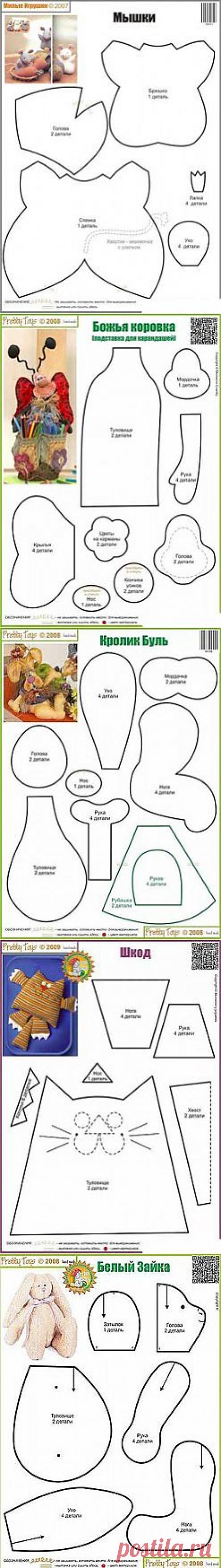 Выкройки игрушек от &quot;Pretty Toys&quot;.