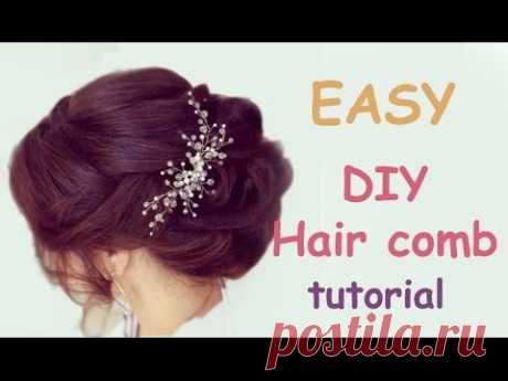 Easy DIY Bridal Hair Vine Comb Headpiece Tutorial Hair Accessory