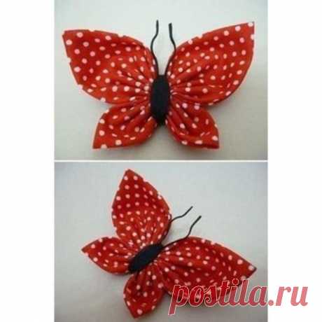 Бабочки из ткани