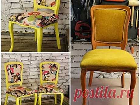 Как заменить обивку и покрасить стулья