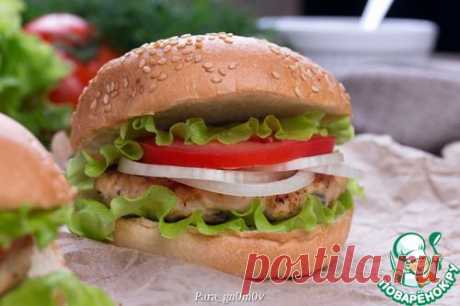 Чикенбургер с рисом и грибами - кулинарный рецепт
