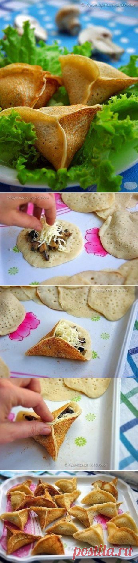 Блинчики с грибами и сыром, КУЛИНАРИЯ, Самые популярные новости бесплатно на OnlainNews.ru