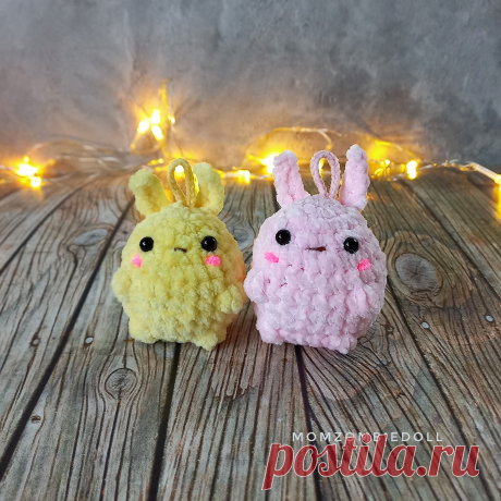 PDF Зайка Пузырик крючком. FREE crochet pattern; Аmigurumi animal patterns. Амигуруми схемы и описания на русском. Вязаные игрушки и поделки своими руками #amimore - маленький зайка из плюшевой пряжи, плюшевый заяц, брелок в виде зайчика, кролик, зайчонок, крольчонок.