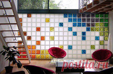 Стеклоблоки в интерьере!